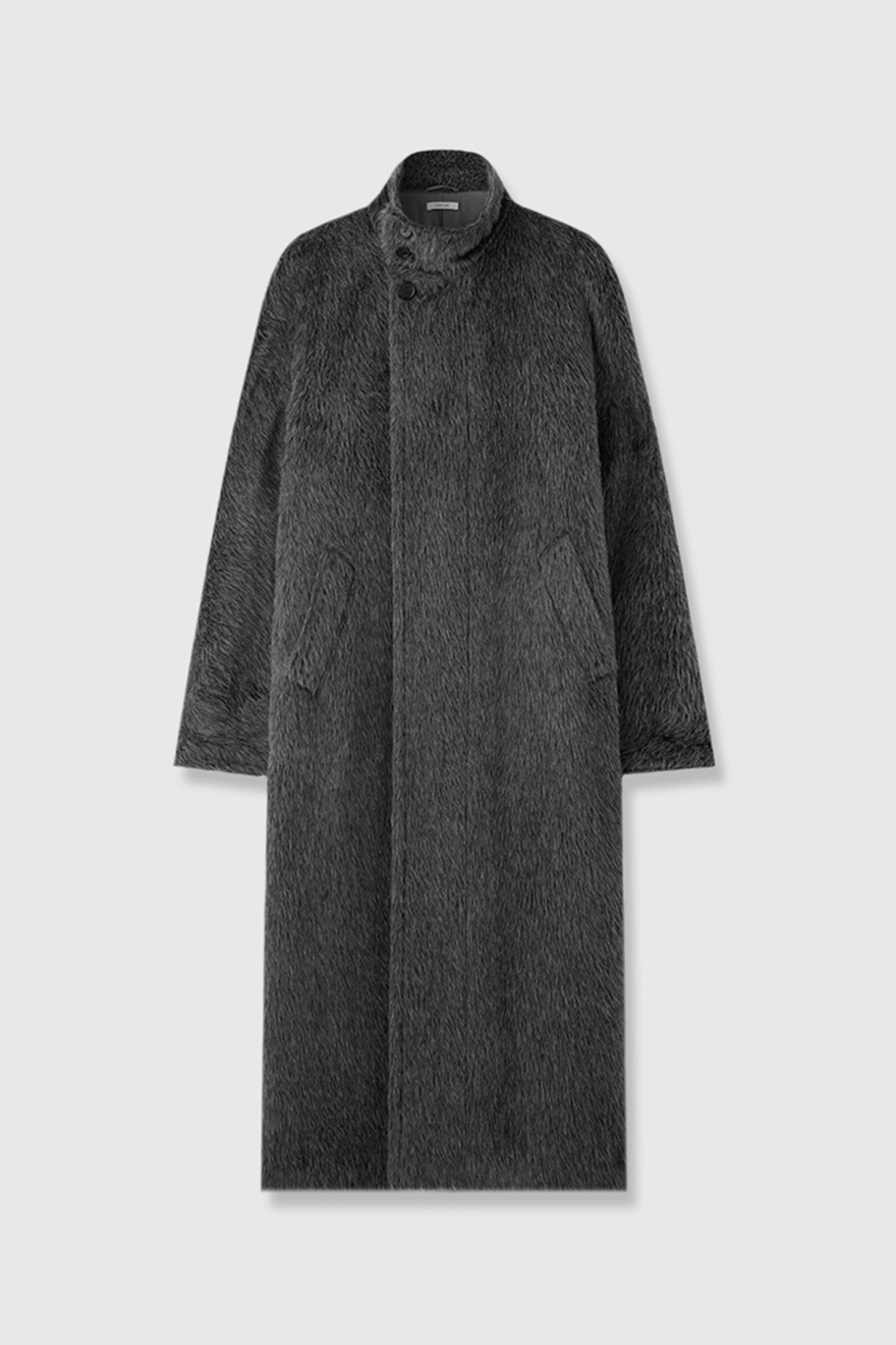Italian Alpaca Versatile Collar Long Coat