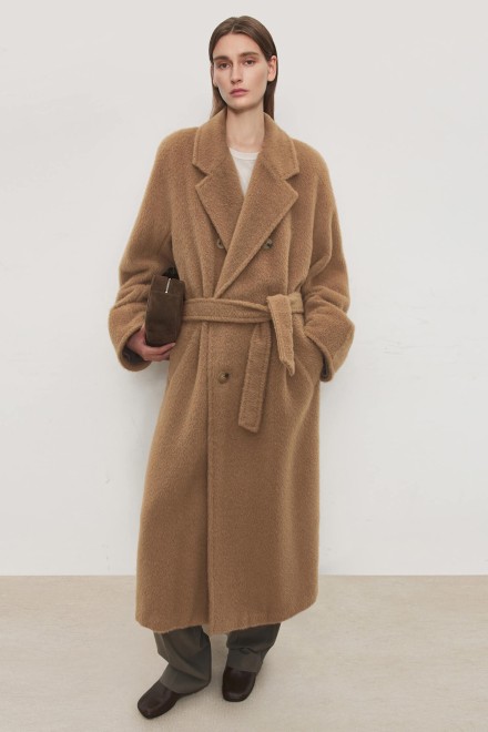 Italian Alpaca Versatile Collar Long Coat