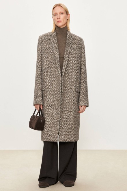Italian Alpaca Versatile Collar Long Coat